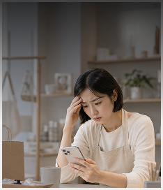 정산 지연을 걱정하는 사업주